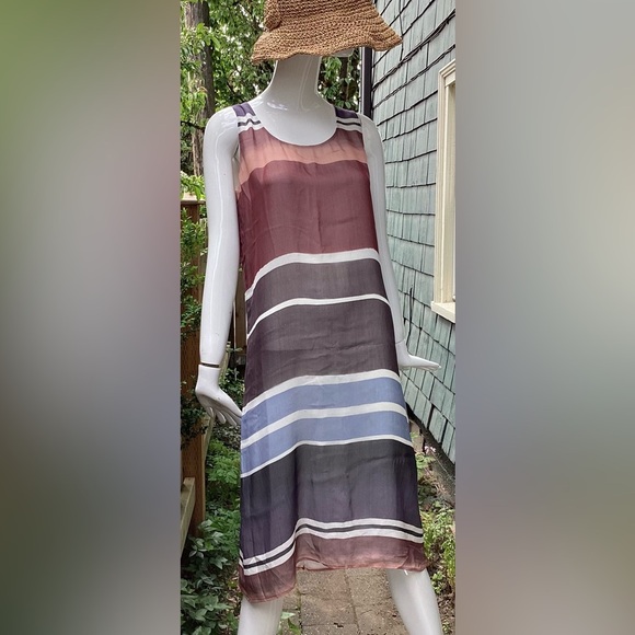 Sleeveless Lined Silk Lafayette Dress - Picture 1 of 10